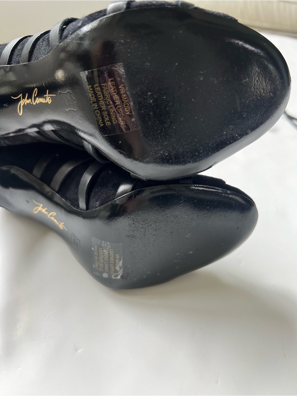 VC John Camuto Maddy High Heel Lace-Up Black Suede Boots Renaissance leather - Picture 11 of 16